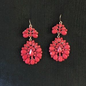 Red Statement Earrings